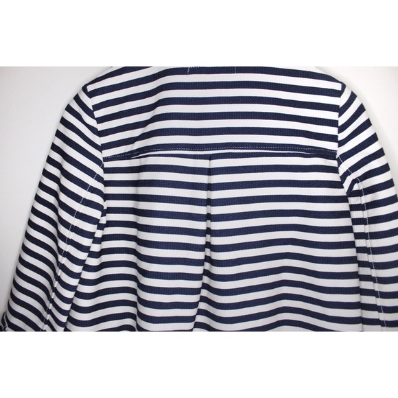 Zara NWT Striped Blazer Peacoat Style Small - Picture 7 of 8